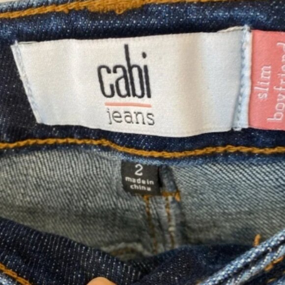 CABI star frayed hem slim straight boyfriend jeans - Picture 8 of 9